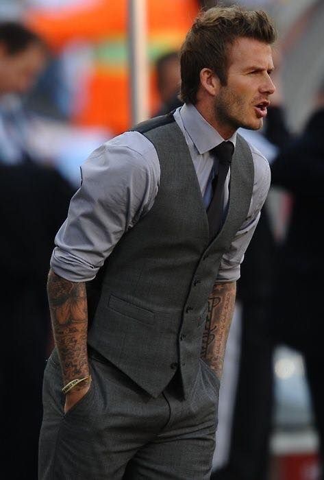 Groom: light gray shirt, dark gray vest and pants, navy tie Guest Ideas, David Beckham Style, Polka Dot Shirt Dress, Charcoal Dress, Reception Outfit, Festival Chic, Grey Shirt Dress, Vest And Tie, Groomsmen Attire