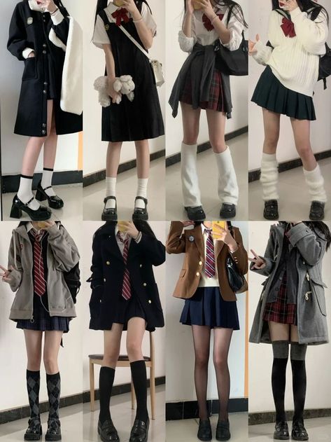 School Uniforms Japanese, Student Aesthetic Outfit, School Uniform Outfits Aesthetic, School Outfits Uniform, Preppy Chic Outfits, School Uniform Ideas, Korean Fashion Work, Student Uniform, School Uniform Fashion