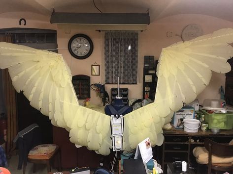 The mechanical angel wings were created to celebrate the first day of Advent. Mechanical Angel, First Day Of Advent, Diy Wings, Research Images, Wings Costume, Angel Wings, First Day, Advent, Halloween Costumes