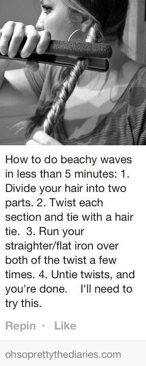 Tip: twisting a lock of hair and flat ironing it will give you beachy waves. This doesn’t work. According to the original blogger, you must braid the lock of hair first, and even then, you’ll get fairly inconsistent results.|  Popular Pinterest Tips That Are Bold-Faced Lies Easy Hair Updos, Hair Color Pastel, Latest Short Hairstyles, Hair Locks, Beachy Waves, Penteado Cabelo Curto, Pastel Hair, Quick Hairstyles, Hair Dos