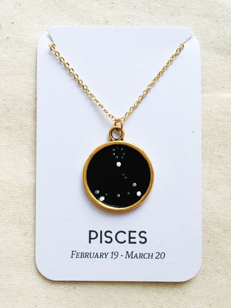 Mine Awes0me! Zodiac Jewellery, Pisces Pendant, Pisces Jewelry, Pisces Star Sign, Star Sign Necklace, Pisces Necklace, Pisces Constellation, Astrology Jewelry, Resin Jewelry Diy