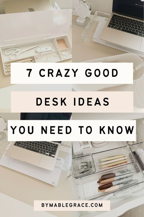 7 Crazy Good Desk Organization Ideas from Amazon You Need to Try Small Office Ideas Business, Decorate Desk At Work, Small Desk Space, Office Desk Decor For Work Cubicle, Work Office Decor Professional, Desk Decor Ideas Office, Work Cubicle Decor, Office Ideas For Work, Cubicle Organization