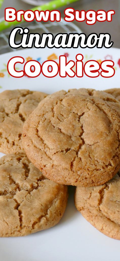 Cinnamon Cookies Recipe, Cinnamon Cookies Recipes, Grandma Cookie Jar, Fast Easy Desserts, Amazing Cookie Recipes, Drop Cookie Recipes, Cookie Exchange Recipes, Game Day Party, Brown Sugar Cookies