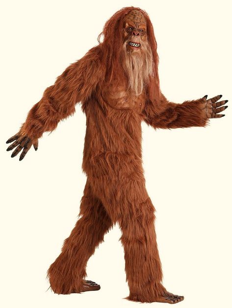 Sasquatch Full Body Faux Fur Party Onesie / SpiritHoods Bigfoot Costume Diy, Diy Sasquatch Costume, Big Foot Party Ideas, Big Foot Drawing, Sasquatch Costume, Animal Costumes For Adults, Bigfoot Party, Bigfoot Costume, Full Body Jumpsuit