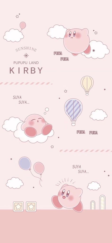 Kirby Pokemon, Kirby Art, Iphone Wallpaper Kawaii, Cute Pastel Wallpaper, Soft Wallpaper, Sanrio Wallpaper, Iphone Wallpaper Photos, Cute Simple Wallpapers, Character Wallpaper