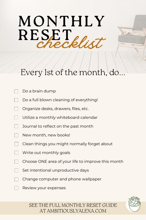 monthly reset routine checklist Monthly Routine Schedule, Reset Journal Prompts, New Month Reset, Reset Routine Checklist, Reset Journal, Reset Aesthetic, Monthly Reset Routine, Checklist Aesthetic, Reset Ideas