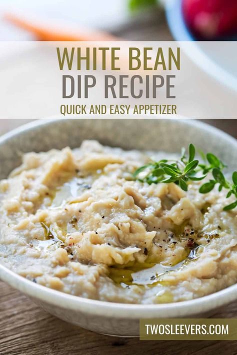 Creamy White Bean Dip, Tuscan White Bean Dip, Healthy Bean Dip Recipes, Homemade Bean Dip, Healthy Bean Dip, White Bean Dip Recipe, White Bean Spread, Easy Bean Dip, Bean Dip Recipe