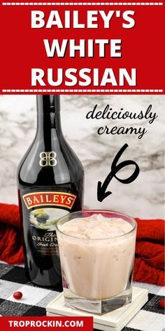 Baileys White Russian Recipe, White Russian Recipe Baileys, Baileys And Vodka, Baileys Recipes Drinks, White Russian Recipe, Kahlua Drinks, Baileys Drinks, White Russian Recipes, Sweet Cocktail