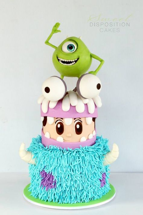 Monster's Inc Cake - For all your cake decorating supplies, please visit craftcompany.co.uk Monster Inc Cakes, Monster Inc Birthday, Cake Wrecks, Monster Inc, Monster Cake, Crazy Cakes, Disney Cakes, Novelty Cakes, Cake Decorating Supplies