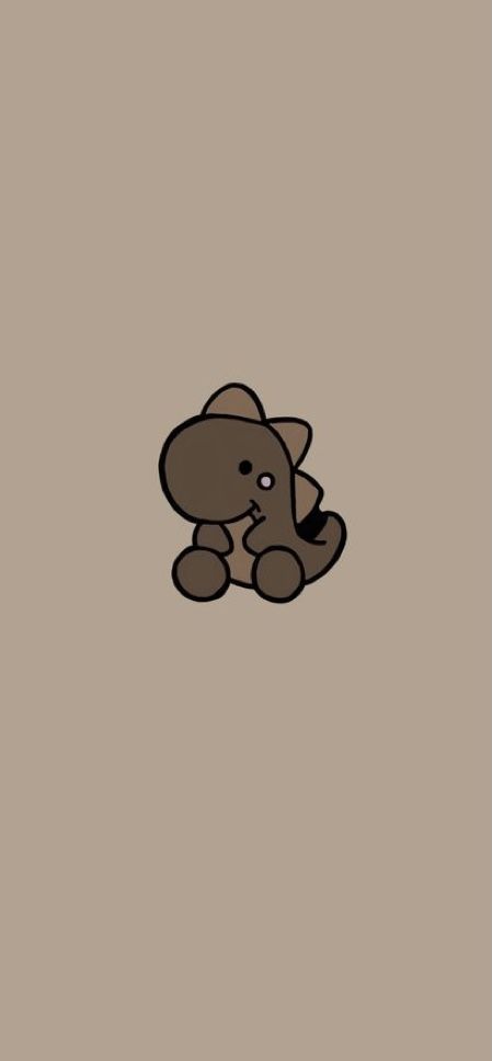 Brown Dinosaur, Brown Dinosaur Wallpaper, Dino Phone Wallpaper, Wallapers Aesthetics, Cute Dinosaur Wallpaper, Frog Wallpaper, Dinosaur Wallpaper, Cocoppa Wallpaper, Simple Iphone Wallpaper