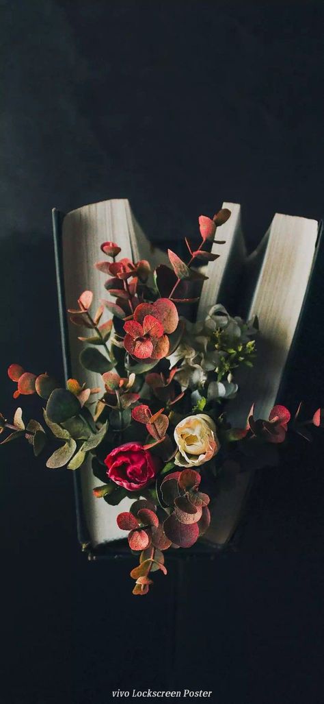 Book Flowers, Dark Flowers, Book Wallpaper, Cute Flower Wallpapers, Beautiful Wallpapers Backgrounds, Flower Phone Wallpaper, Iphone Background Wallpaper, Photography Wallpaper, Pretty Wallpapers Backgrounds