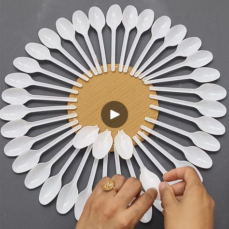 1.1K views · 41 reactions | easy and simple plastic spoons craft ideas - christmas home decoration!!! | easy and simple plastic spoons craft ideas - christmas home decoration!!! | By My Arts & CraftsFacebook Parol Recycled Materials, Recycled Parol, Parol Diy, Plastic Spoon Art, Plastic Spoon Crafts, Spoon Craft, Spoon Crafts, Spoon Art, My Arts