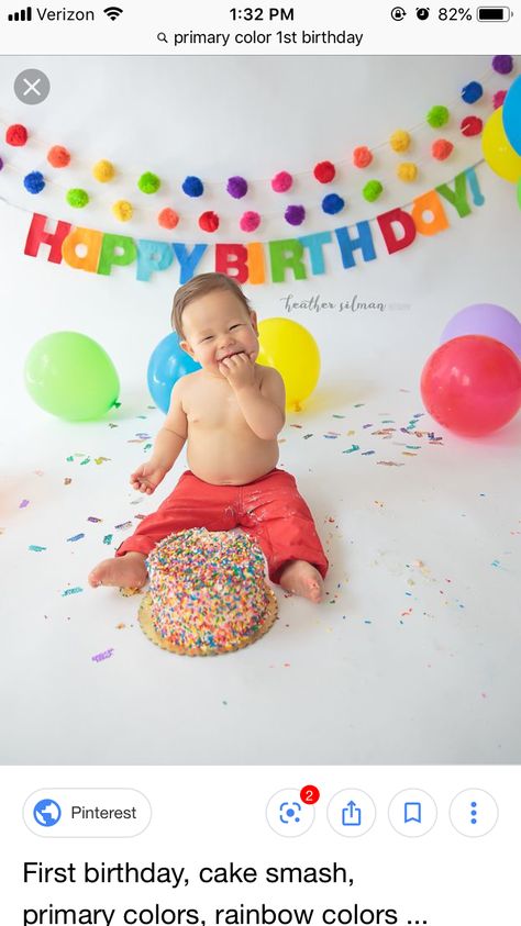 Rainbow 1st Birthday, Rainbow First Birthday, 1st Birthday Girl, 1st Birthday Photoshoot, First Birthday Pictures, Smash Cake Boy, Twin First Birthday, 1st Birthday Photos, Smash Cake Photoshoot