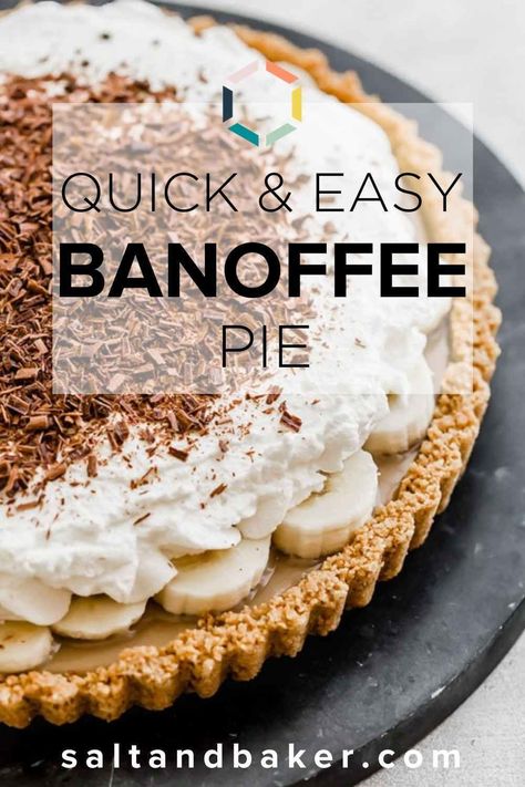 Mary Makes It Easy Banoffee Pie, Banoffi Pie Recipe, Easy Banoffee Pie Recipe, Bonafe Pie, Biscoff Banoffee Pie, Banana Banoffee Pie, Toffee Pie Recipe, Banana Toffee Pie, Banoffee Pie Recipe Easy