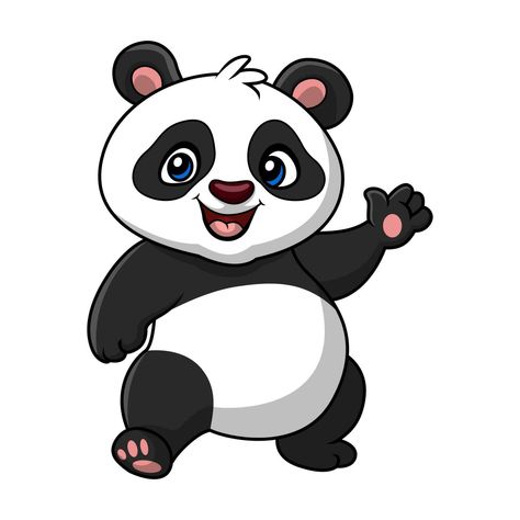 Cute baby panda cartoon on white background Panda Clipart, Panda Cartoon, Baby Panda, Heart Tree, Cityscape Photos, Logo Banners, Nature Backgrounds, Heart With Arrow, Preschool Worksheets