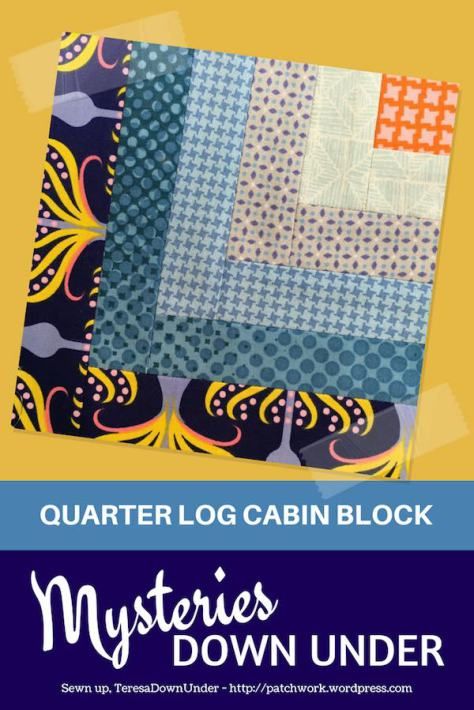 Quarter Log Cabin Quilt, Log Cabin Quilting, Cabin Quilt Block, Patchwork Quilting Designs, Log Cabin Quilt Pattern, Log Cabin Quilt Blocks, Quilting Blocks, Mug Rug Patterns, Jelly Roll Quilt Patterns