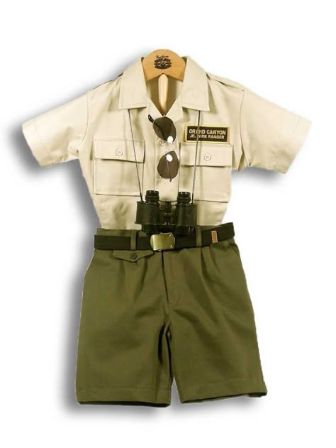 Park Ranger costume...Re-pinning--girls...Hold up. I'll be back. Going home to change. Oh, and Caladryl my entire FACE!!! HAHAHAHA. Park Ranger Costume, Baby Safari Outfit, Adventurer Costume, Ranger Outfit, Ranger Costume, Safari Costume, Safari Outfit, Dinosaur Halloween, Safari Outfits