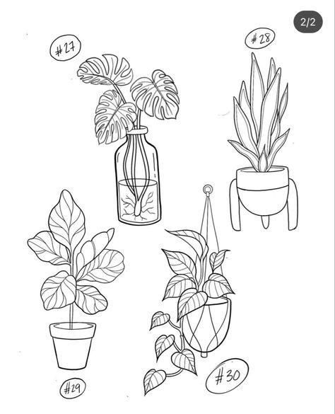 Plant Doodle, Plant Tattoo, Plant Drawing, Tattoo Flash Art, Mini Drawings, Window Art, Drawing Set, Flash Art, Fine Line Tattoos