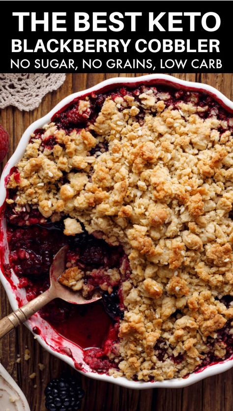 Blackberry Cobbler Recipe, Cobbler Recipes Easy, Blackberry Crumble, Berry Crisp, Cobbler Topping, Blackberry Recipes, Fruit Crumble, Berry Crumble, Blackberry Cobbler