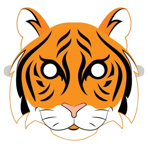 Pin on arts and crafts Tiger Mask Template, Animal Mask Templates, Jungle Activities, Mask Templates, Printable Animal Masks, Handmade Gift Boxes, Mask Template Printable, Jungle Crafts, Animal Masks For Kids