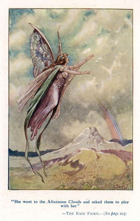 The Project Gutenberg E-text of The Sun's Babies, by Edith Howes Rain Fairy, Faerie Realm, Fairy Life, Fairy Realm, Fairy Cartoon, Colouring Ideas, Lovely Illustrations, Faery Art, Fairy Stuff