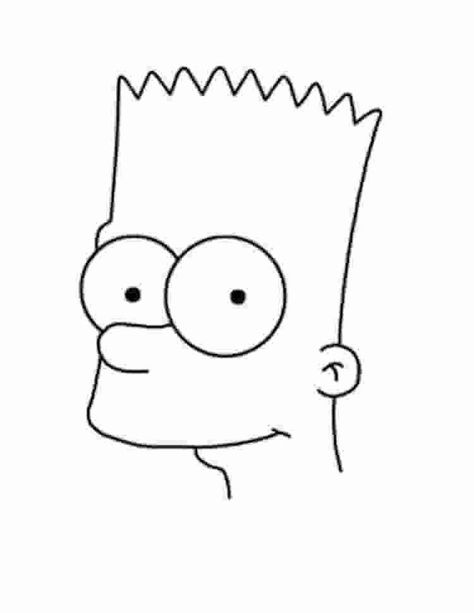 Love Desenho, Cool Simple Drawings, Bart Simpson Drawing, Simpsons Drawings, Easy Cartoon Drawings, Easy Drawing Tutorial, Love Doodles, Animal Doodles, Drawing Simple