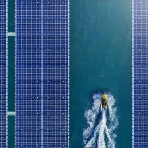 Floating solar panels could provide over a third of global electricity | Ars Technica https://arstechnica.com/science/2023/03/floating-solar-panels-could-provide-over-a-third-of-global-electricity/ Floating Solar Panel, Hydroelectric Power, Hydro Electric, Water Cooler, Water Supply, Solar Panel, Aerial View, Solar Power, Solar Panels