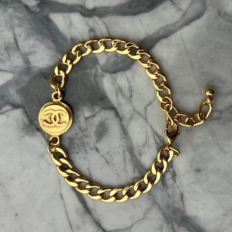 ✨ Beautiful reworked Chanel Medallion Bracelet styled by the lovely @the_vogue_driven ✨ Repurposed from an authentic vintage Chanel bracelet charm. ✨ Very few pieces in stock. ✨ Handcrafted in Melbourne. ✨ Free shipping Australia wide & AfterPay available. #vintageaesthetic #goldjewellery #silverjewellery #sustainablejewelry #sustainablefashion #beautifuljewellery #upcycledjewelry #vintagestyle #madeinmelbourne #outfitinspo #fashioninspo #reworkedvintage #repurposedjewellery #vintage... Chanel Medallion, Chanel Bracelet, Chanel Lover, Vintage Givenchy, Vintage Ysl, Vintage Fendi, Vintage Versace, Reworked Vintage, Gold Medallion