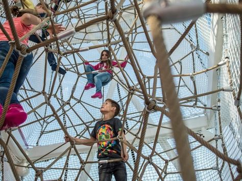 19 Playgrounds that Prove Architecture Isn't Just for Adults,© Swarovski Kristallwelten Cool Playgrounds, Indoor Play Area, Urban Playground, Creative Playground, Kids Climbing, Playground Design, Play Spaces, Outdoor Playground, Indoor Play