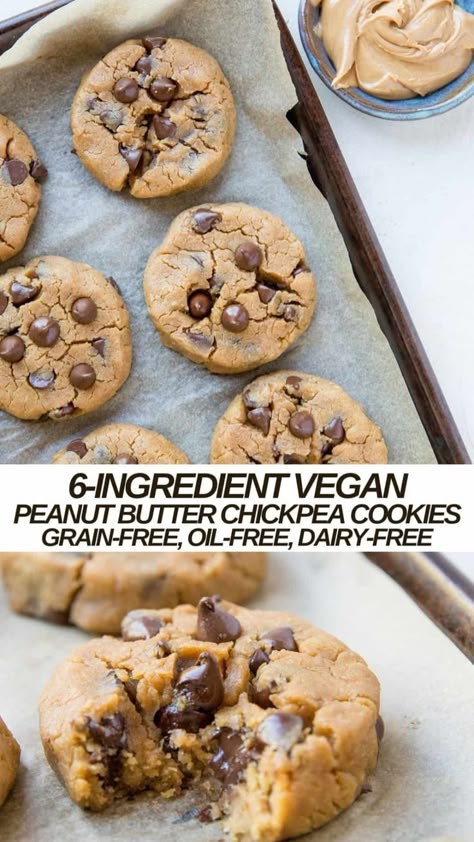 Easy Baking Healthy, Reintroducing Meat, Hobby Baking, Pea Cookies, Peanut Butter Chickpea, Brownie Vegan, Chickpea Cookie Dough, Chickpea Cookies, Sugar Sheets