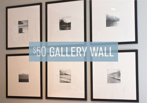 Easy DIY $50 Gallery Wall - Jenna Sue Design Blog Picture Walls, Jenna Sue Design, Diy Gallery Wall, Cheap Wall Art, Jenna Sue, Wall Displays, Inexpensive Home Decor, Beautiful Houses Interior, We're Moving