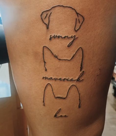 Rottweiler Tattoo For Women, Fine Line Pet Tattoo, Pitbull Dog Tattoo, Fine Line Dog Tattoo, Cowgirl Tattoos, Cute Simple Tattoos, Pawprint Tattoo, Small Quote Tattoos, Rabbit Tattoos