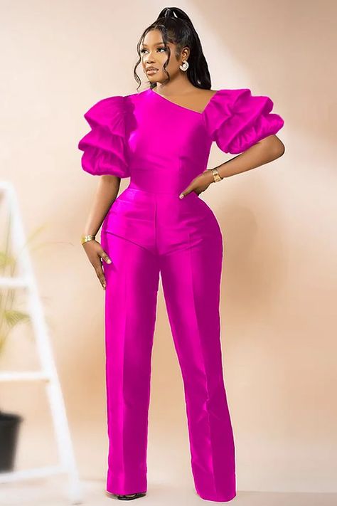 Best seller Jumpsuit With Sleeves Classy, Red Jumpsuit Outfit Classy, Jumpsuit Outfit Formal, Fitted Jumpsuit Outfit, Jumpsuit Fashion Casual, Jumpsuit Elegant Formal, Pink And Green Outfit, Classy Jumpsuit Outfits, Jumpsuit Outfit Casual