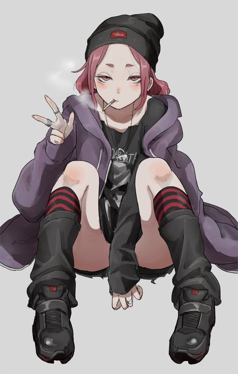 Punk Character Art, Punk Poses, Female Character Concept, Female Girl, Dec 8, Anime Character Drawing, Female Character Design, Manga Illustration, Girl Drawing