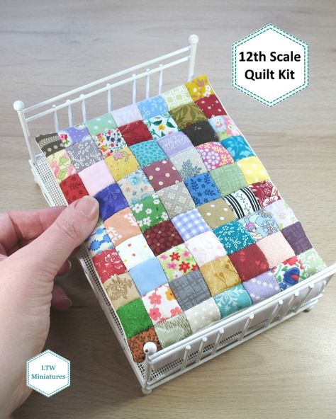 Fancy making your own dollhouse miniature quilt this summer, but don't know where to start? With a bit of LTW know-how, you'll be super impressed with what you can create. Mini quilt kits from LTW include: - pre-cut fabric suitable for dollhouse miniatures - templates - step-by-step instructions with lots of photos. The square and hexie dollhouse quilt kits are ideal travel projects as they can be entirely handsewn. Fabric Travel Dollhouse, Dollhouse Quilt, Travel Dollhouse, Doll Miniatures, Pet Bunny Rabbits, Travel Project, Diy Dolls, Doll House Plans, Diy Doll Miniatures