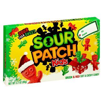 Sour Patch Kids Christmas Theater Box 3.1oz Kid Holiday Treats, Laffy Taffy, Kids Theater, Holiday Party Favors, Candy Gift Box, Chewy Candy, Green Candy, Sour Patch Kids, Jolly Rancher