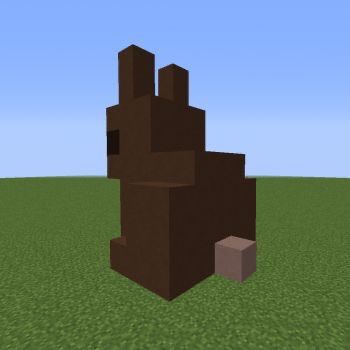 minecraft build Minecraft Building Designs, Vanilla Minecraft, Modern Minecraft, Modern Minecraft Houses, Minecraft Statues, Mc Ideas, Mc Builds, Rabbit Statue, Bunny Statue