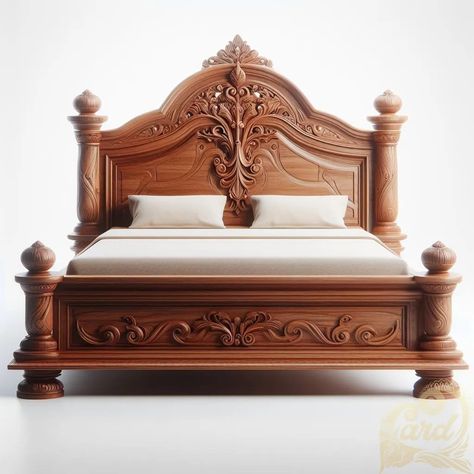 Bed Carving Design, Bed Design Classic, Teak Wood Bed Design, Latest Wooden Bed Designs, Teak Bed, Classic Bedroom Design, Carved Beds, Cozy Interior Design, Wood Bed Design