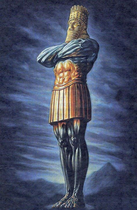 The immense image. Babylon Art, Ancient Persian Art, Holy Bible Book, Persian Warrior, Ancient Babylon, Ancient Near East, Ancient Persia, Bible Illustrations, Ancient Mesopotamia