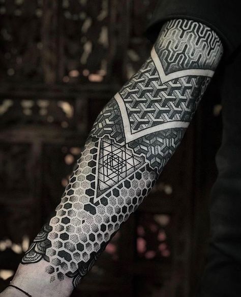 Bali Ideas, Tato 3d, Geometric Tattoo Sleeve Designs, Geometric Tattoo Pattern, Geometric Sleeve Tattoo, Tattoo Time, Kunst Tattoos, Sacred Geometry Tattoo, Muster Tattoos