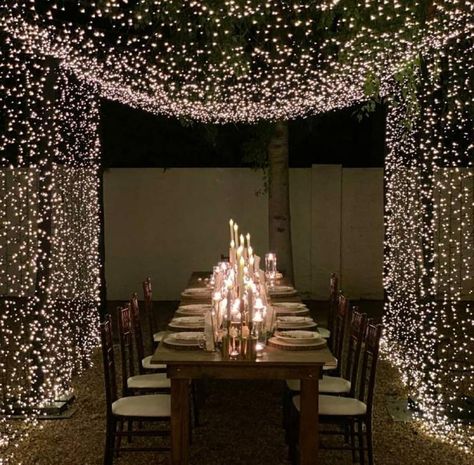 Wedding Chuppah, Fairy Lights Wedding, Cocktail Decoration, Starry Night Wedding, Wedding Backyard Reception, Backyard Reception, Rooftop Party, Sweet 16 Birthday Party, Wedding Decor Style