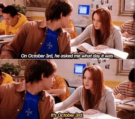 Aaron Samuels is so fetch! Mean Girls October 3rd, Its October 3rd, Mean Girls Day, Jonathan Bennett, Mean Girl Quotes, October 3rd, Smash The Patriarchy, Girl Memes, Amy Poehler