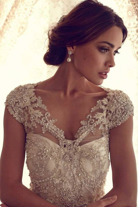 Stuff We Love - Anna Campbell Wedding Dresses 2013 | OneFabDay.com White Bridal Dresses, Anna Campbell, 2015 Wedding Dresses, Stunning Wedding Dresses, Beaded Wedding, فستان سهرة, A Wedding Dress, White Bridal, Elegant Wedding Dress