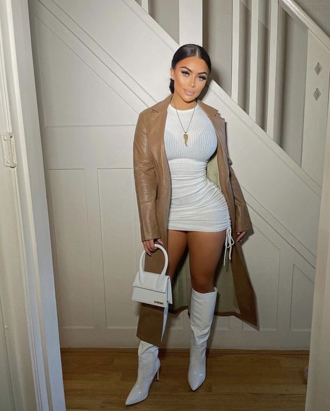 Thigh High Boots Outfit, Look For The Good, Winter Boots Outfits, Plus Size Baddie Outfits, High Boots Outfit, Boujee Outfits, Fasion Outfits, Looks Black, Be Thankful