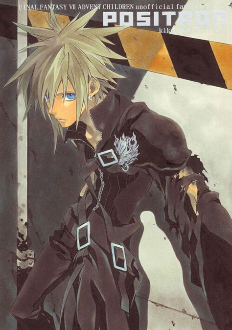 Cloud Strife, An Anime, Final Fantasy, Anime Character, Blue Eyes, Blonde, Wall, Hair, Anime