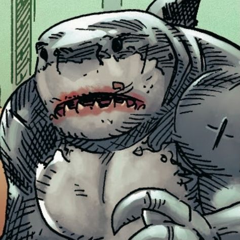 King Shark Art, Shark Profile Picture, King Shark Dc, Dc Widgets, Space Shark, Shark Icon, Shark Pfp, Dc Pfp, King Shark