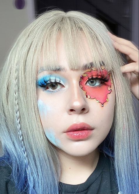 Todoroki Makeup Inspired, Todoroki Makeup, Anime Photocard, Makeup Kawaii, Makeup Anime, Festive Makeup, Normal Makeup, Girly Makeup, Anime Makeup