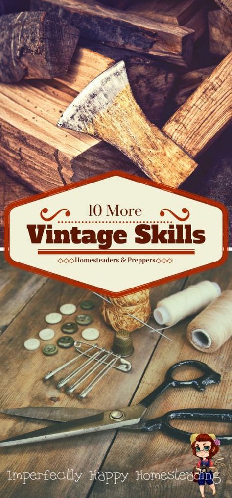 Vintage Skills - 10 More Vintage Homesteading Skills for Homesteaders and Preppers Homesteading Ideas, Homesteading Diy, Homesteading Skills, Survival Techniques, Homestead Survival, Emergency Prepping, Survival Food, Wilderness Survival, Camping Survival