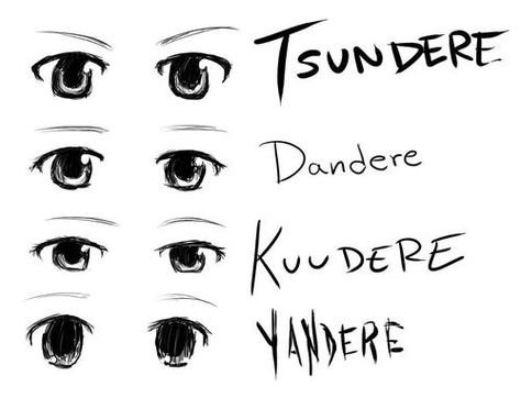 I 'Dere You: Kuudere to Yandere, Common Female Archetypes in Anime How To Draw Anime Eyes, Manga Eyes, 얼굴 그리기, Maid Sama, Vampire Knight, Yandere Simulator, Anime Eyes, Girls Eyes, How To Draw Hair