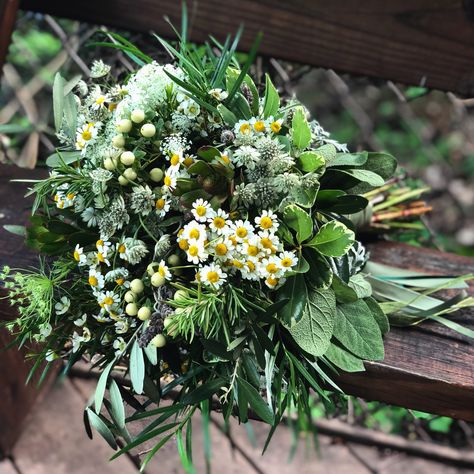 Meadow Bouquet, Lavender Rosemary, Field Flowers, Dusty Miller, Queen Anne, Rosemary, Florist, Wedding Flowers, Lavender